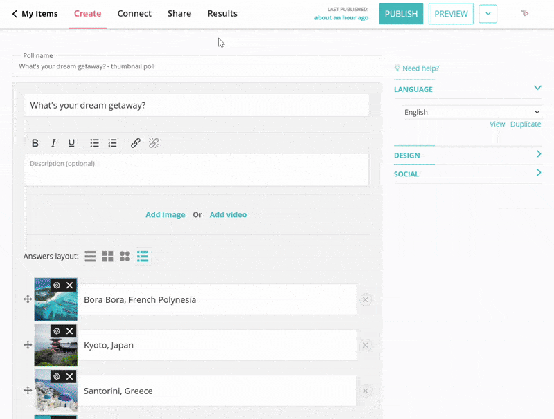 Image showing how you can view your analytics dashboard on Opinion Stage.